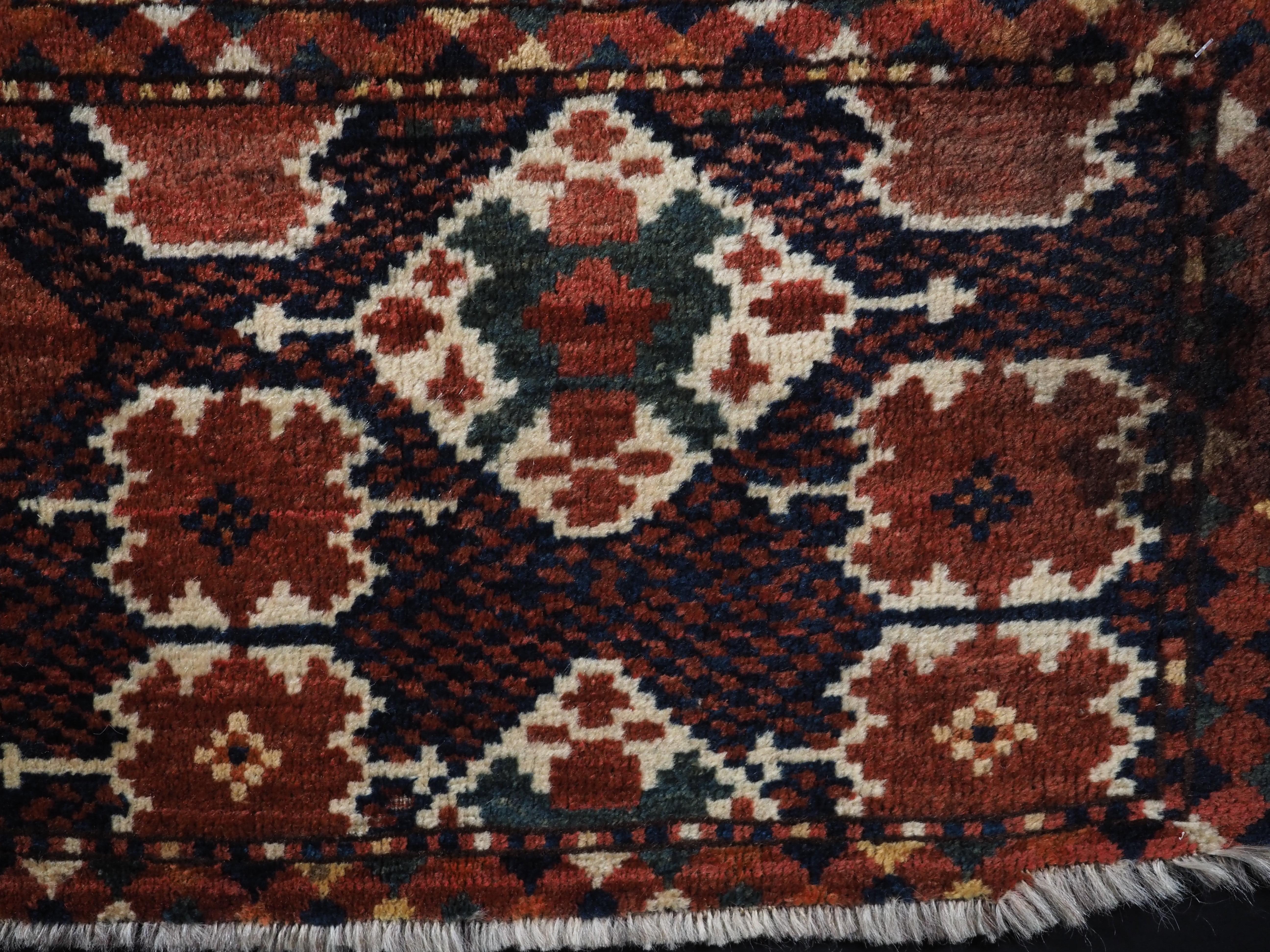 Antique Ersari Beshir Turkmen torba with ikat design.  Circa 1880. For Sale 2