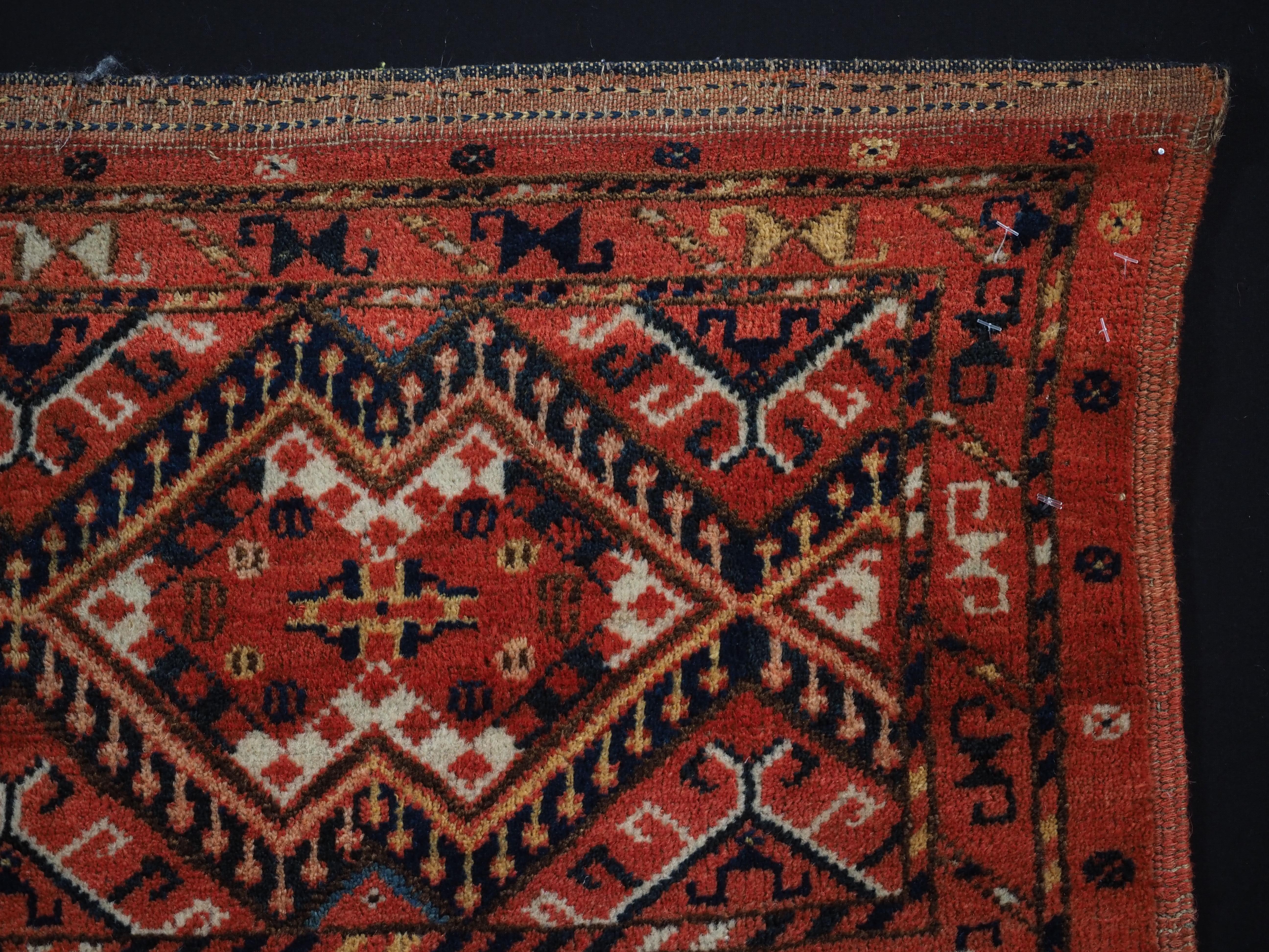 Antique Ersari Beshir Turkmen torba with ikat design.  Circa 1890. For Sale 4