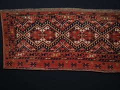 Antique Ersari Beshir Turkmen torba with ikat design. Circa 1890.