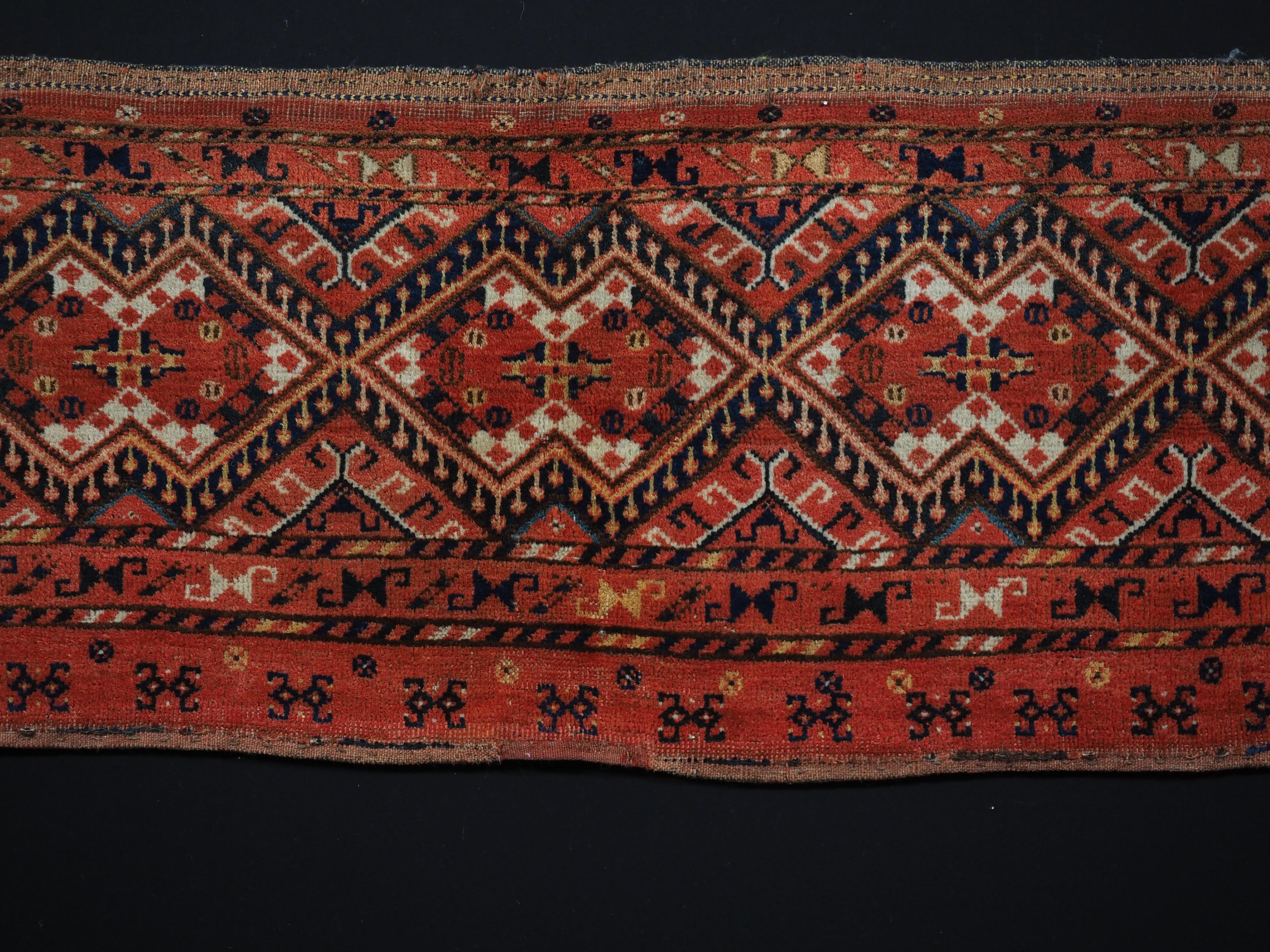 Caucasian Antique Ersari Beshir Turkmen torba with ikat design.  Circa 1890. For Sale