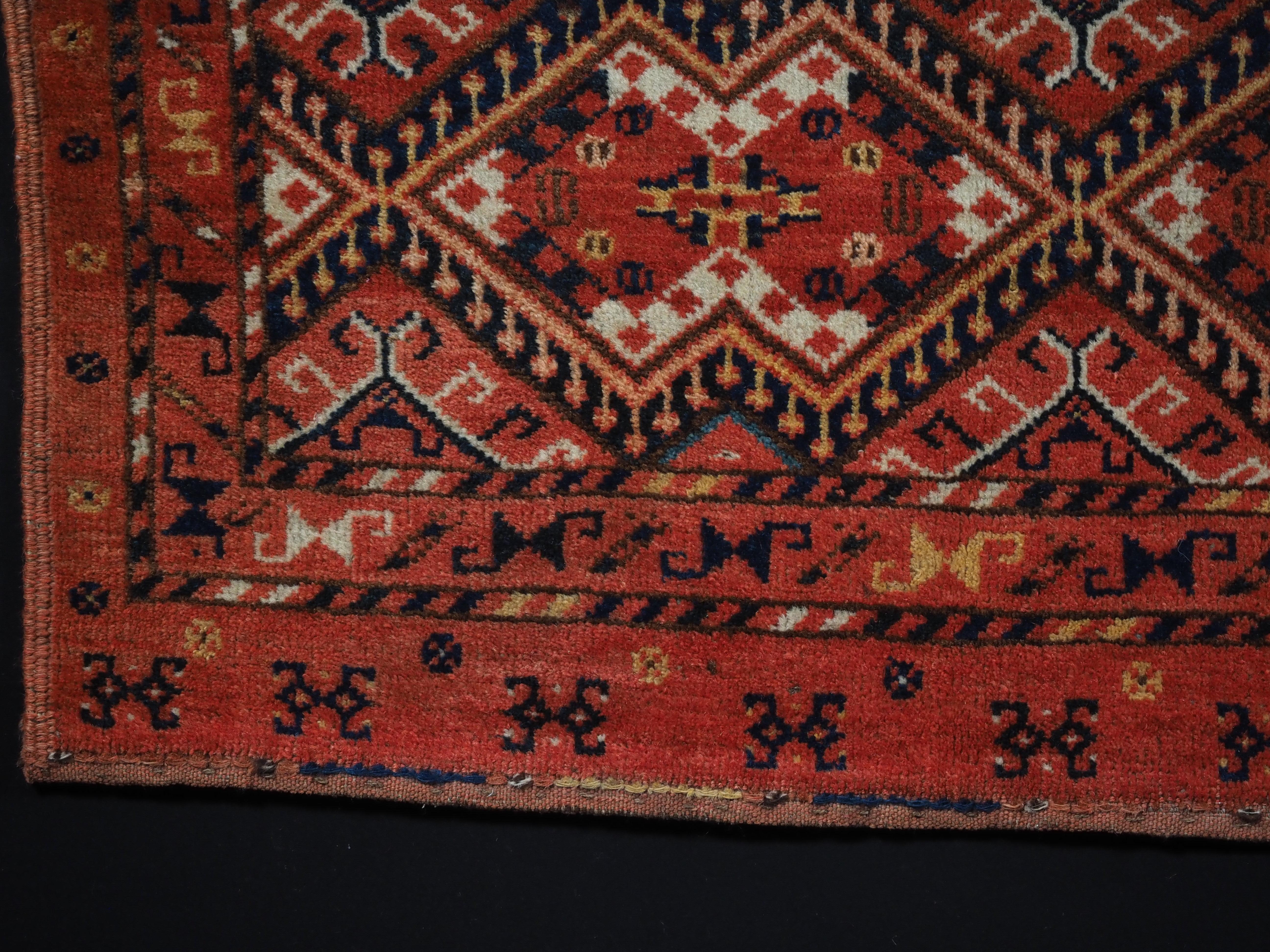 Late 19th Century Antique Ersari Beshir Turkmen torba with ikat design.  Circa 1890. For Sale