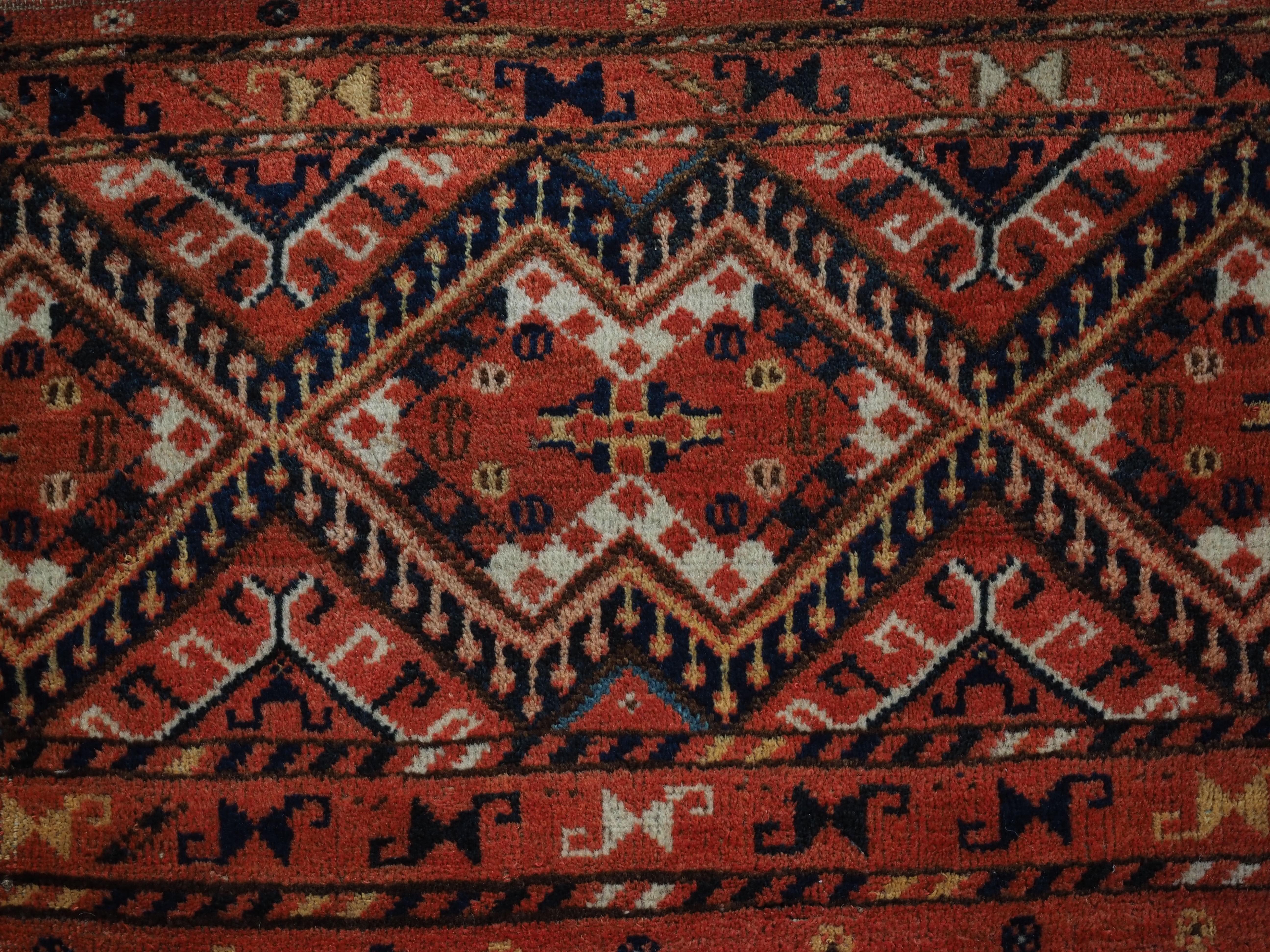 Antique Ersari Beshir Turkmen torba with ikat design.  Circa 1890. For Sale 2