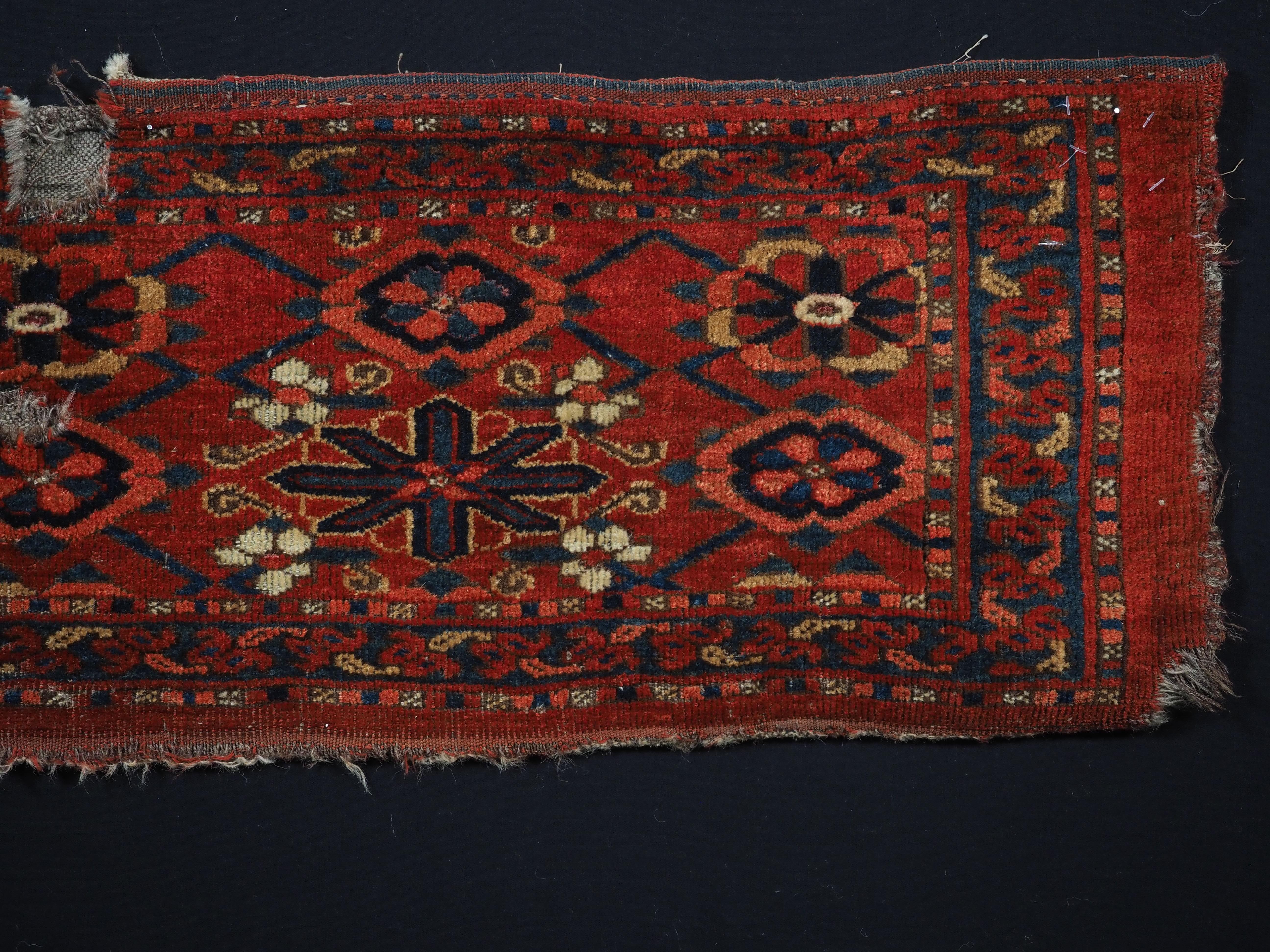 Antique Ersari Beshir Turkmen torba with mina khani design.  Circa 1870. In Fair Condition For Sale In Moreton-In-Marsh, GB