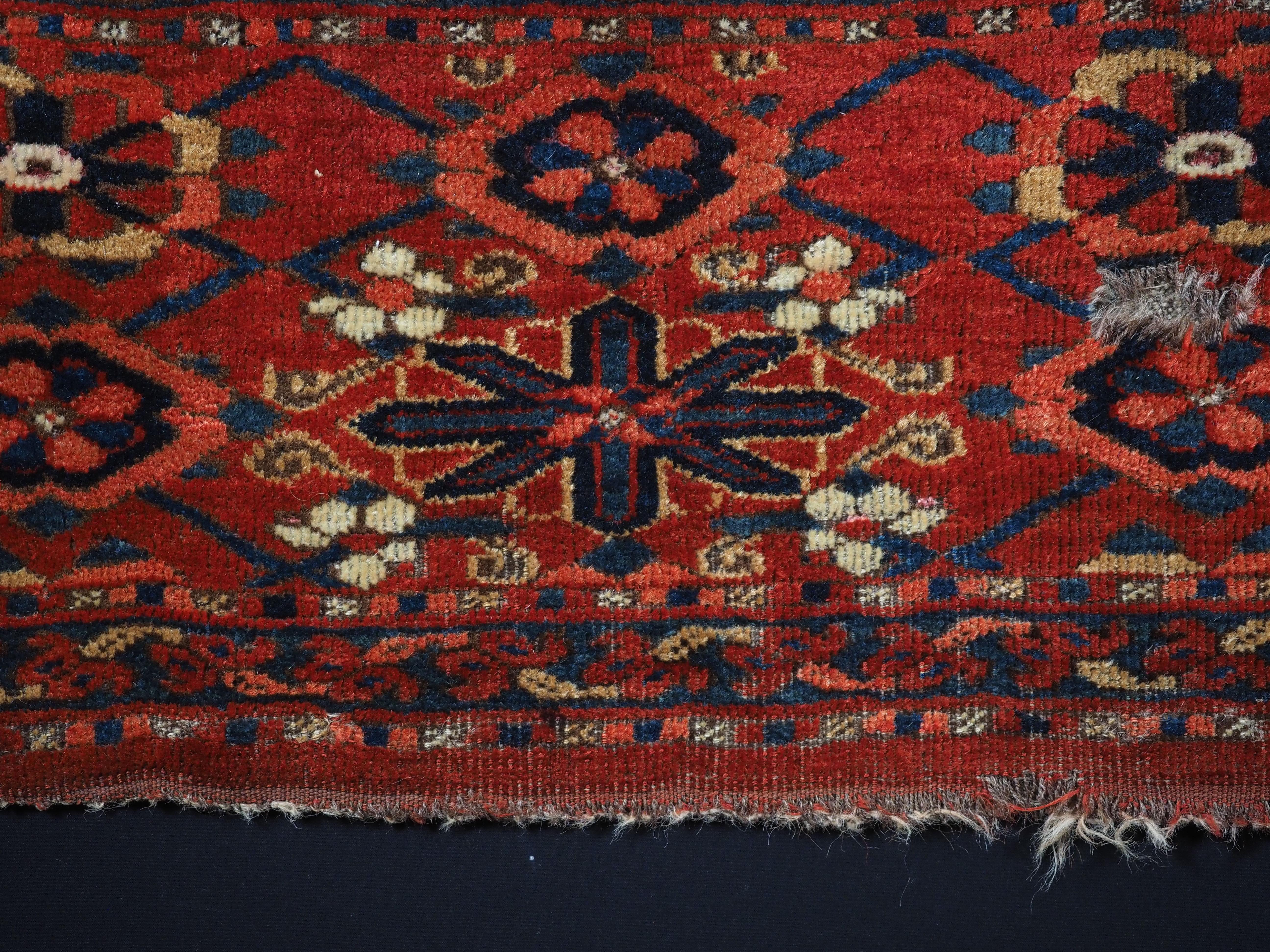 Late 19th Century Antique Ersari Beshir Turkmen torba with mina khani design.  Circa 1870. For Sale