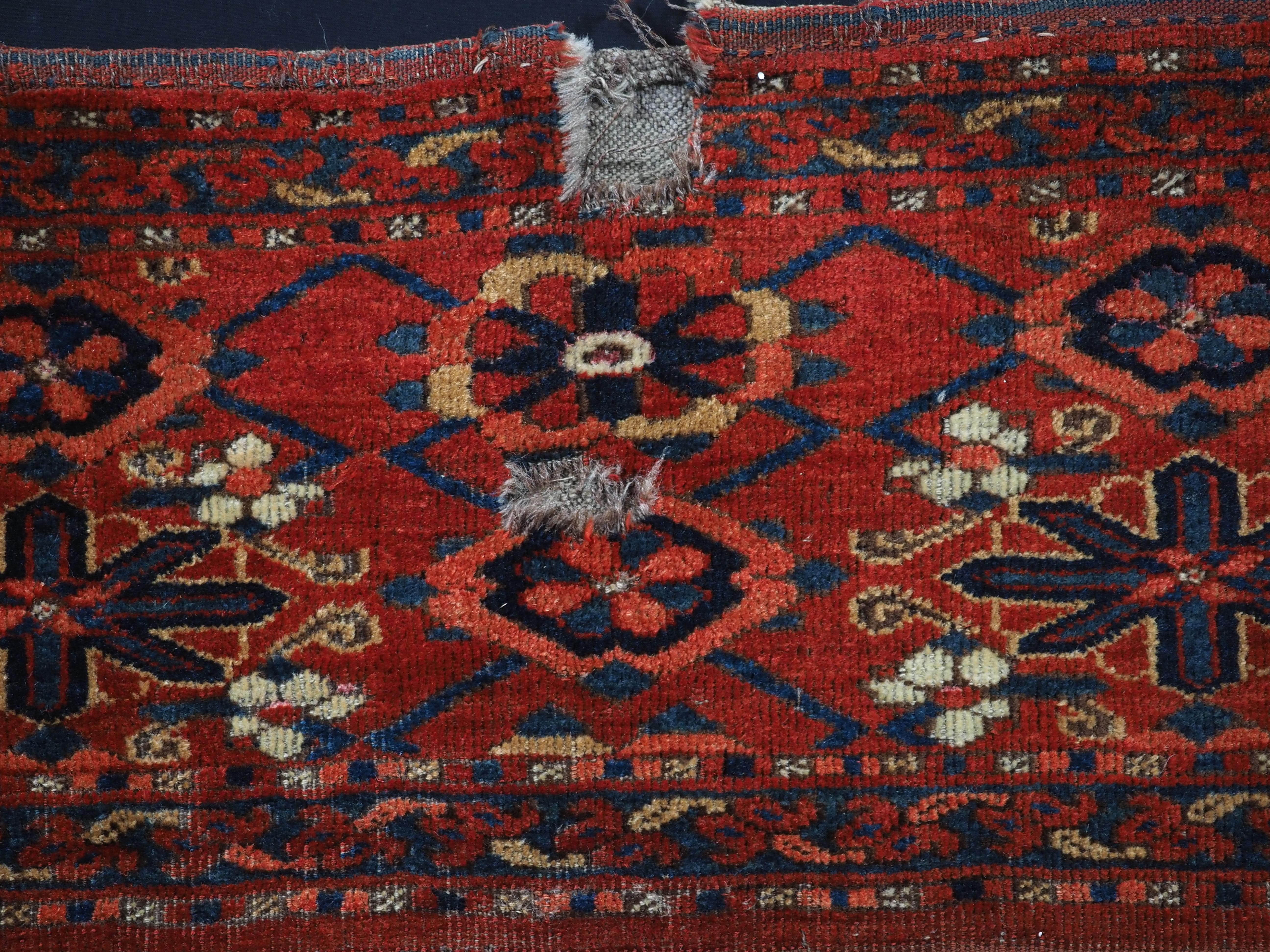 Wool Antique Ersari Beshir Turkmen torba with mina khani design.  Circa 1870. For Sale