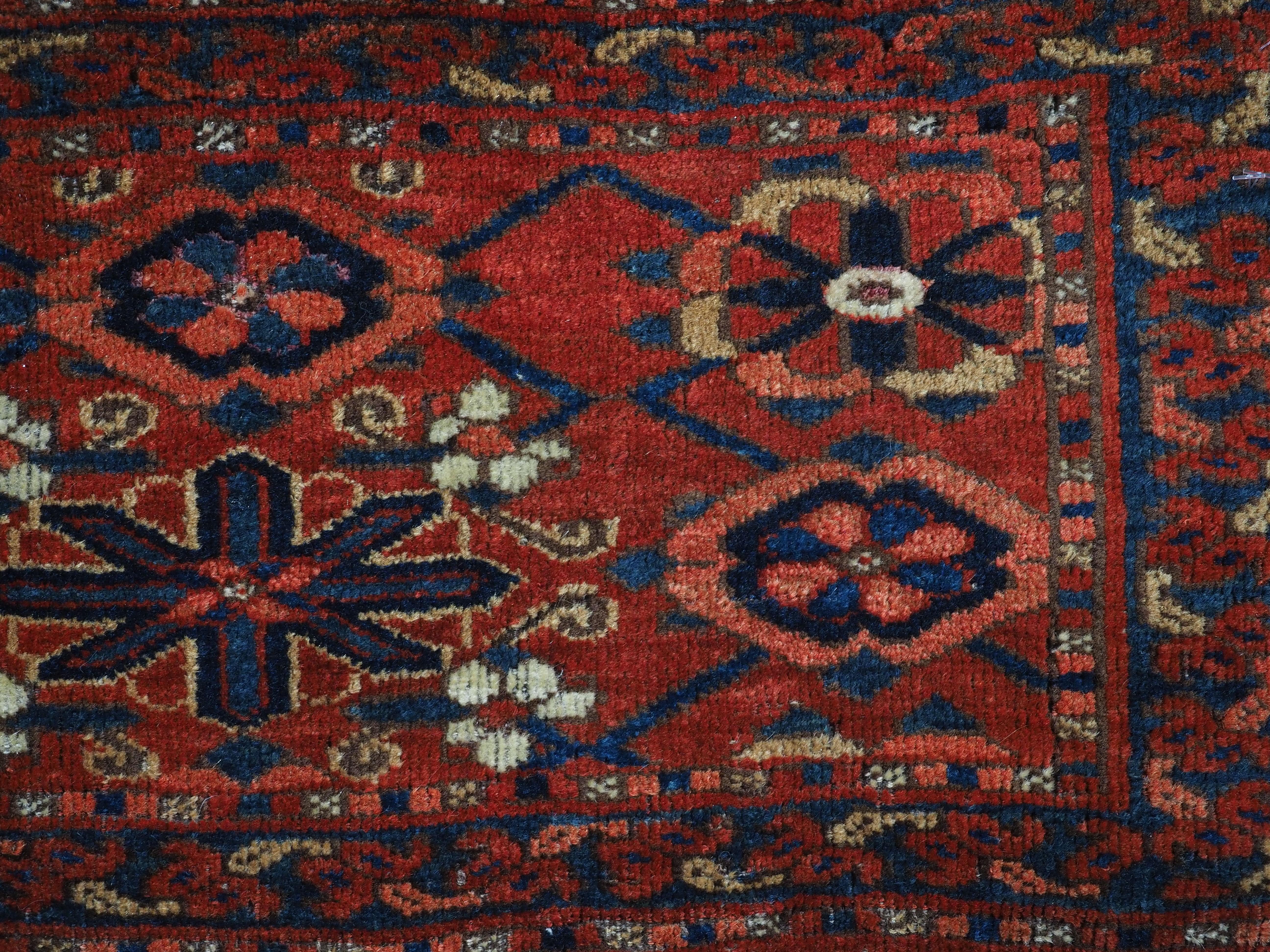 Antique Ersari Beshir Turkmen torba with mina khani design.  Circa 1870. For Sale 2