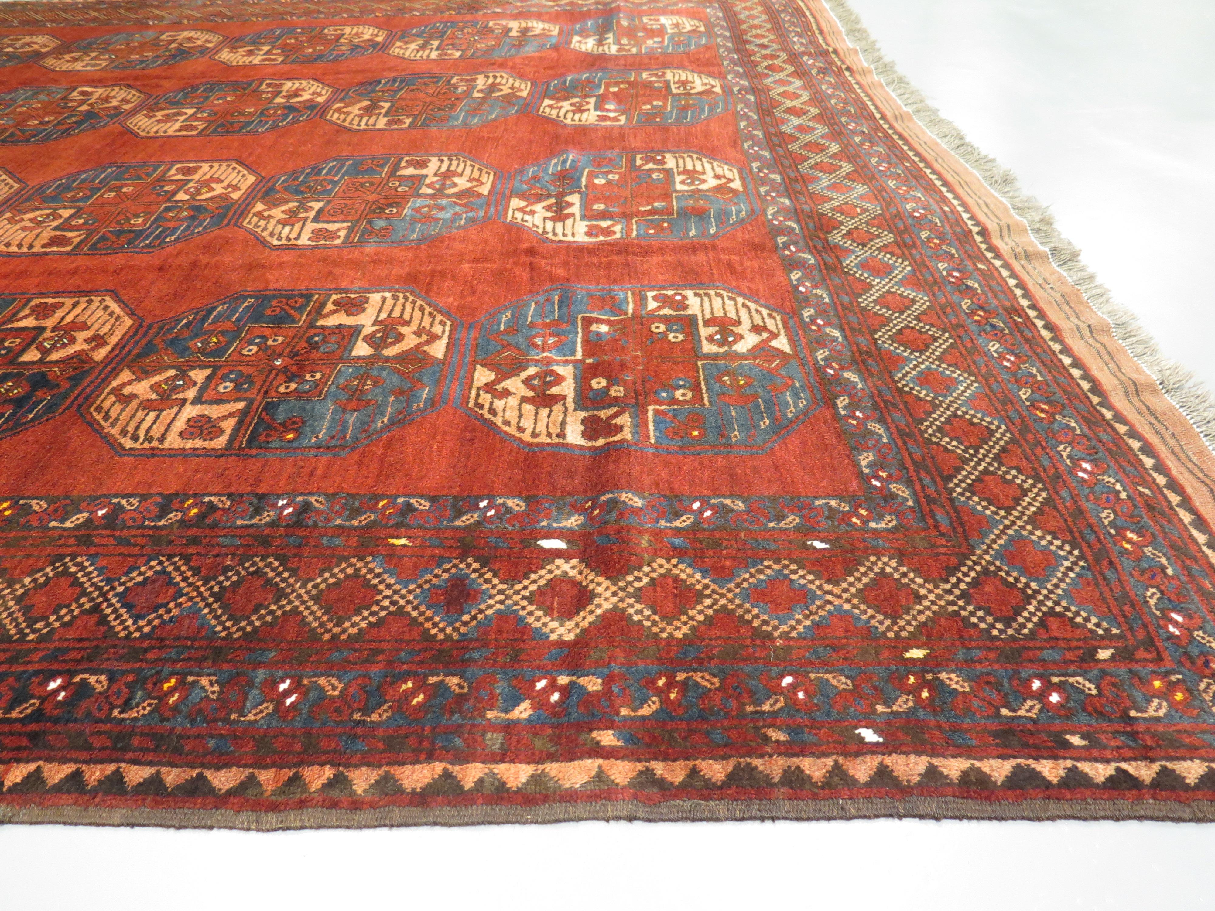 Turkmen Antique Ersari Carpet, c. 1900 For Sale