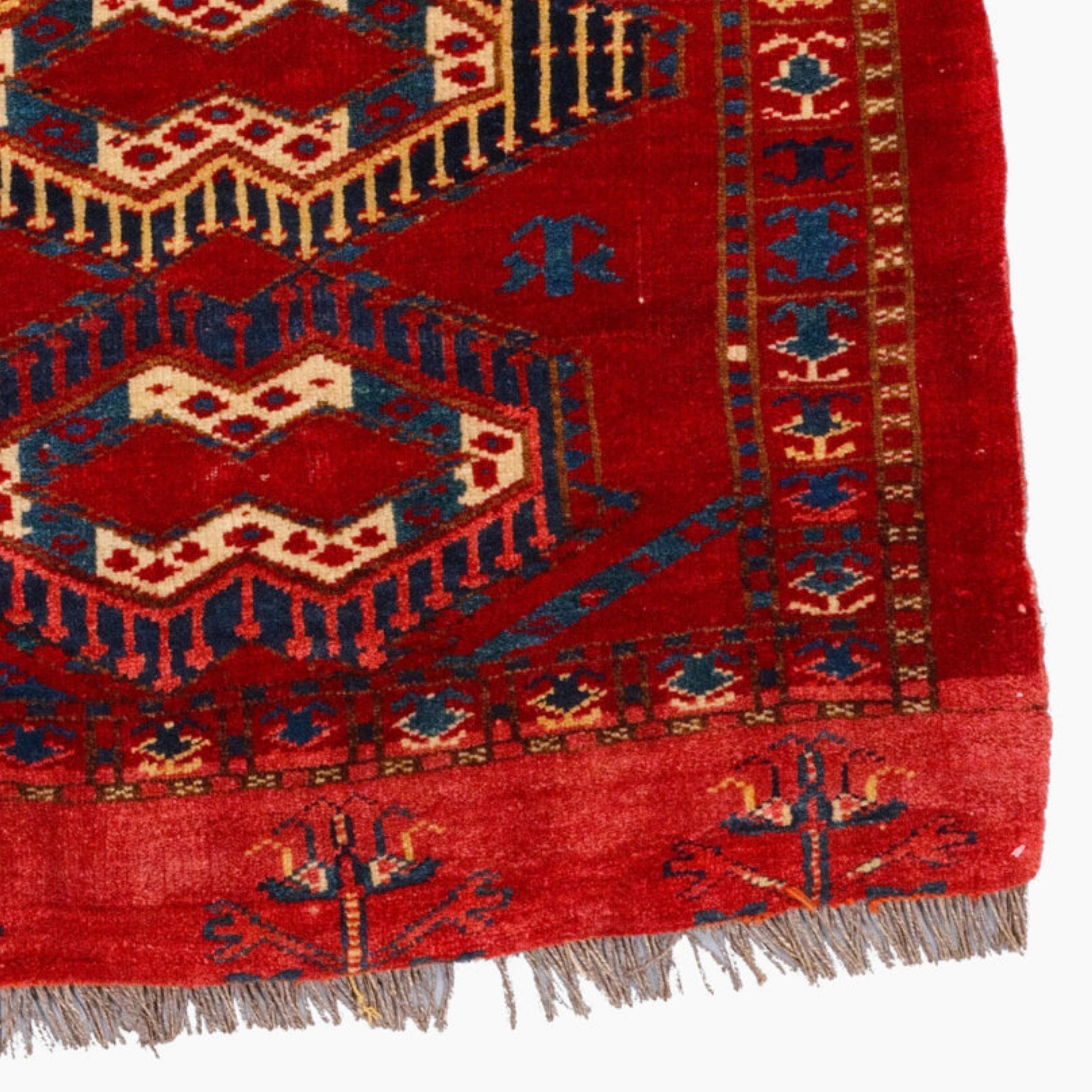 Antiker Ersari Chuval - Turkmenischer Ersari Chuval des 19. Jahrhunderts, antiker Teppich im Angebot 1