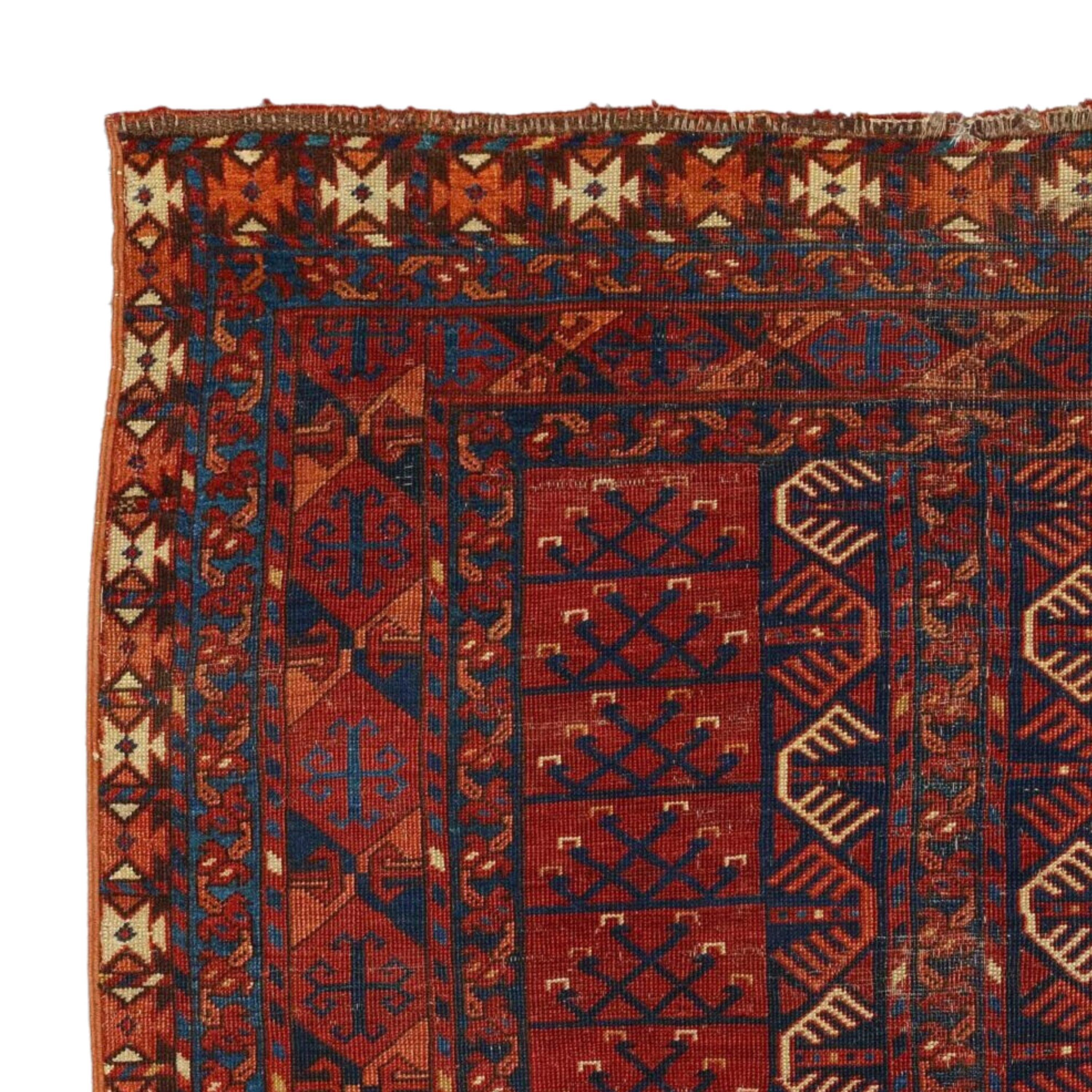 Antique Ersari Ensi - Middle of 19th Century Turkmen Ersari Ensi, Antique Rug For Sale 1