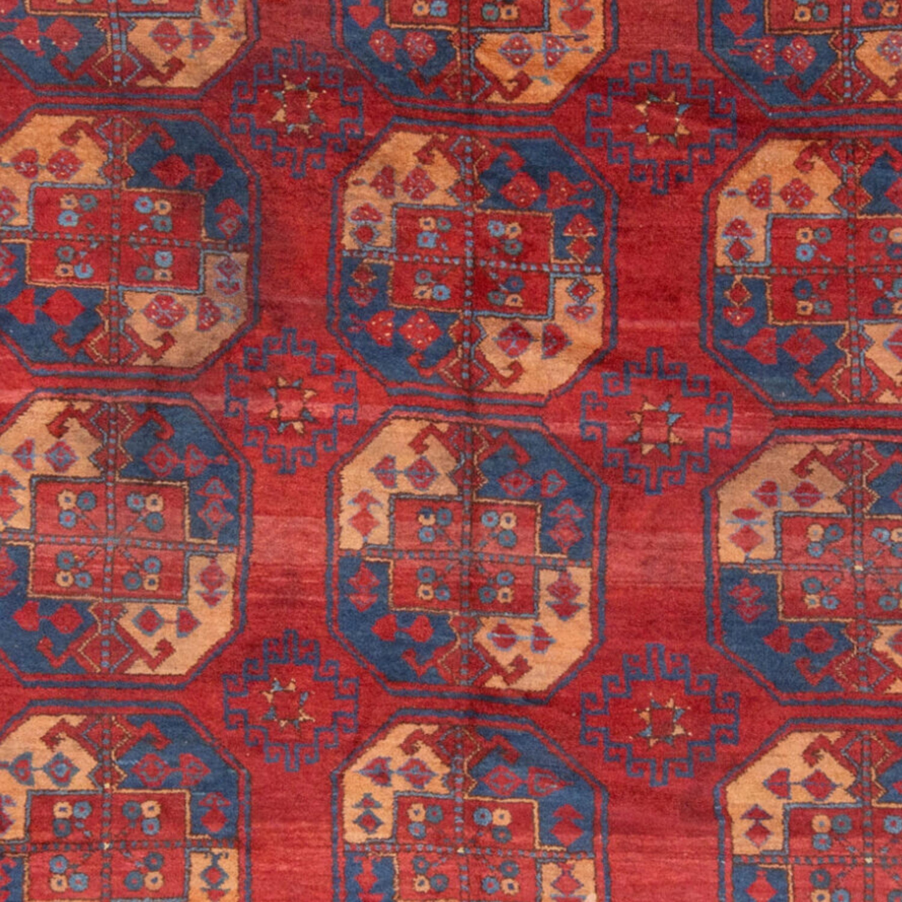 Antiker Ersari Hauptteppich - Turkmenischer Ersari Hauptteppich des 19. Jahrhunderts, antiker Teppich im Zustand „Gut“ im Angebot in Sultanahmet, 34