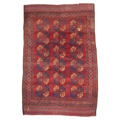 Tapis principal Ersari turc du 19ème siècle, tapis ancien