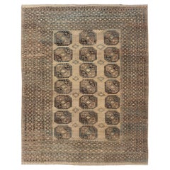 Tappeto antico Ersari Sofisticati motivi a medaglione in tonalità terrose 8
7 x 11
10