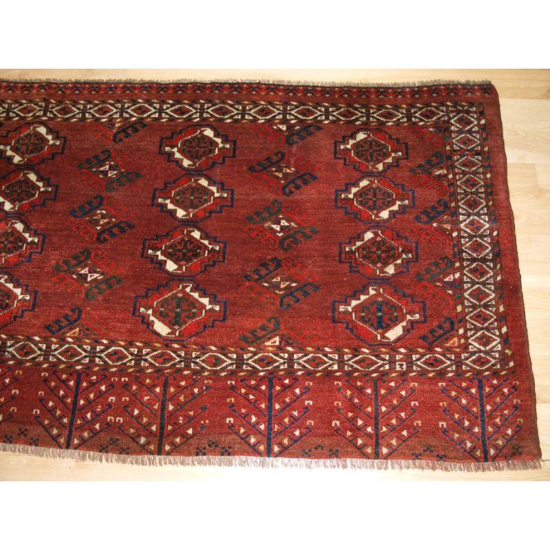 19th Century Antique Ersari Turkmen 12 Gul Chuval with Good Colour For Sale