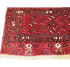 Antique Ersari Turkmen 9 Gul Chuval Probably Kizil Ayak, Circa 1900