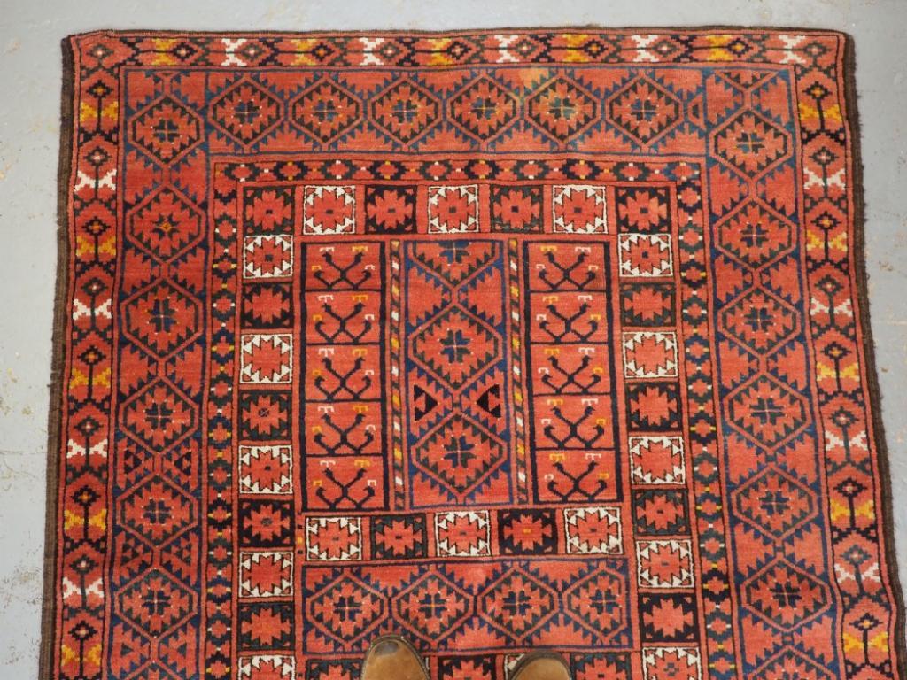 Hand-Knotted Antique Ersari Turkmen Ensi, Door Hanging, Circa 1880 For Sale