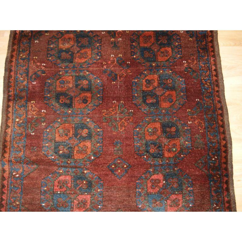 Antiker türkischer Ersari-Teppich in ausgezeichnetem Design (Turkmenisch) im Angebot