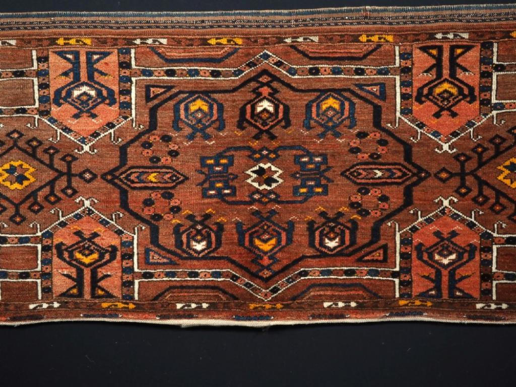 Turkmène Torba turkmène ancienne de Ersari au design Classic 'Salor' Circa 1900 en vente