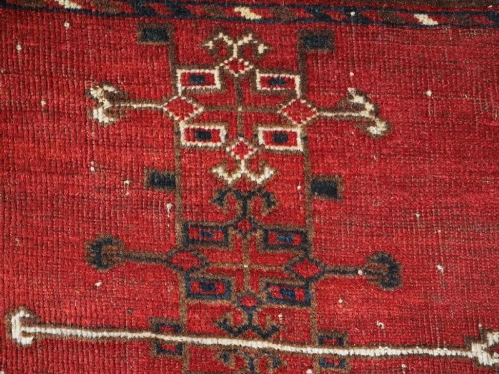 Antique Ersari Turkmen Torba Rug with Scarce Undyed Wool Border, Circa 1870 In Excellent Condition For Sale In Moreton-In-Marsh, GB