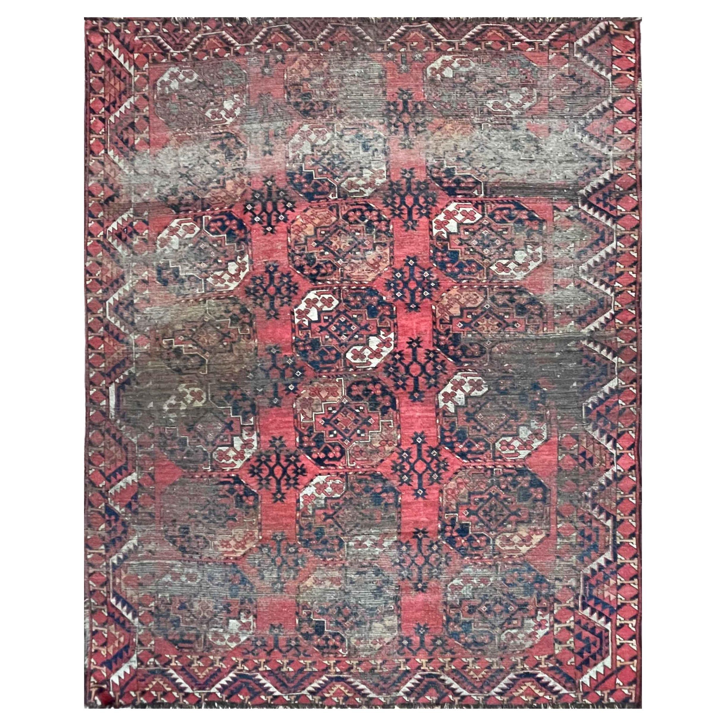Antique Erssary Turkman Carpet, AS IS