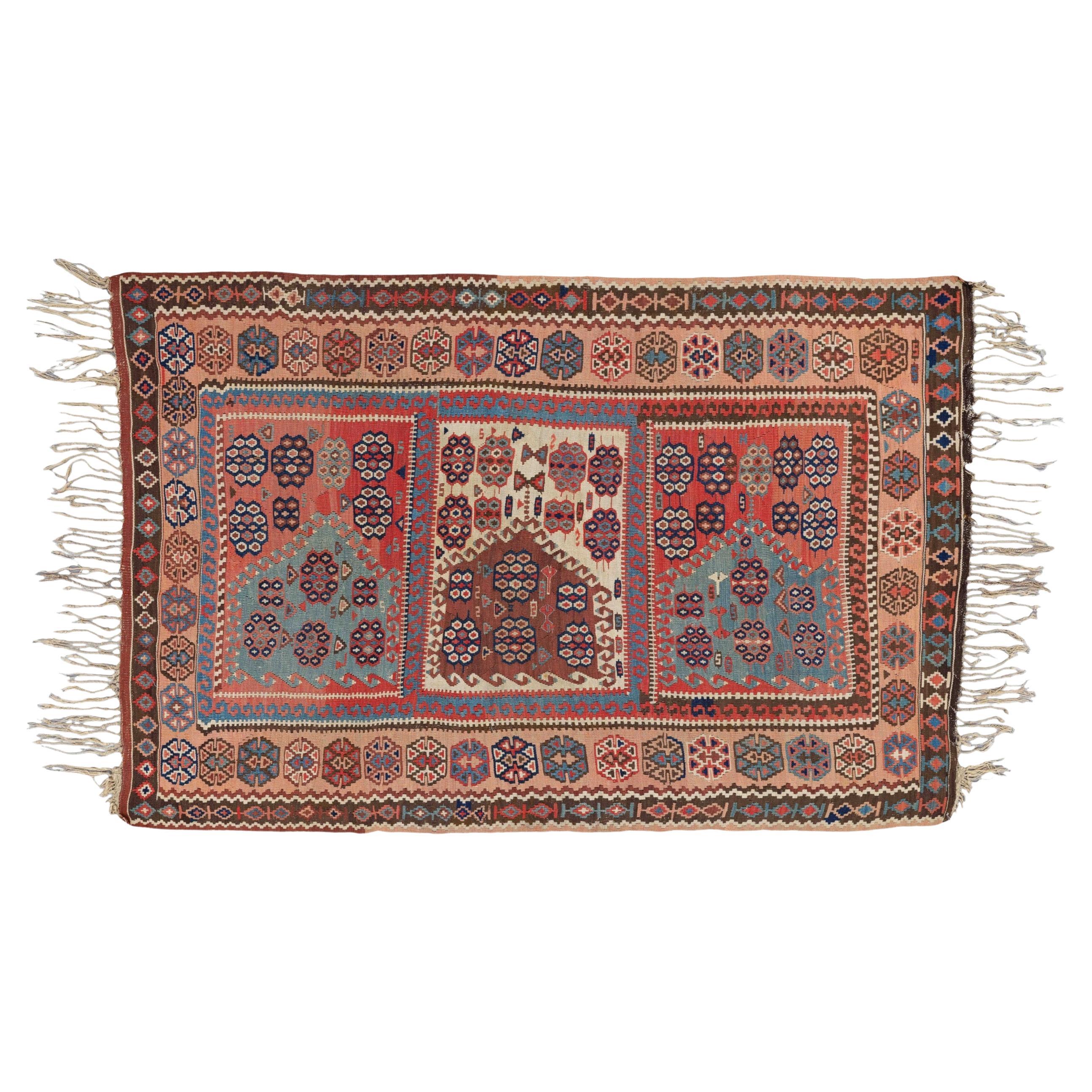 Antique Erzurum Kilim - Early 19th century For Sale