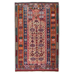 Antique Erzurum Kilim Rug Old Eastern Anatolian Turkish Carpet Wool 19th Century