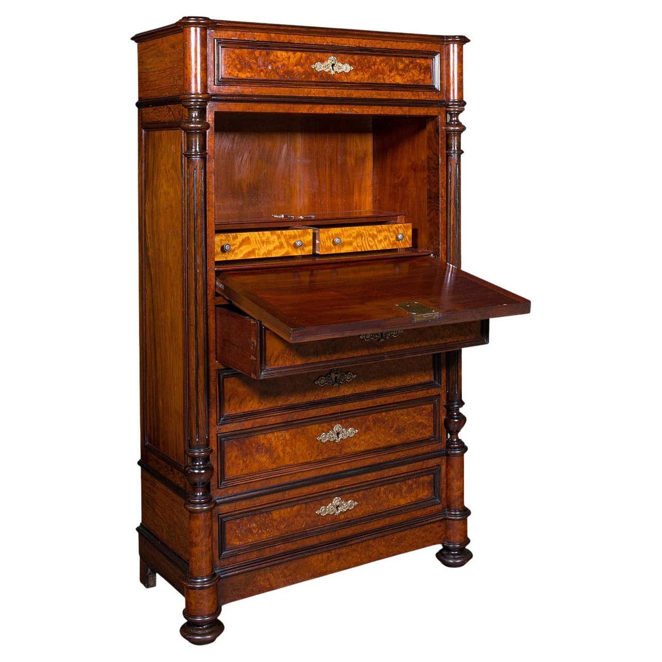 Antique Escritoire Cabinet, French Secretaire, Chest of Drawers ...