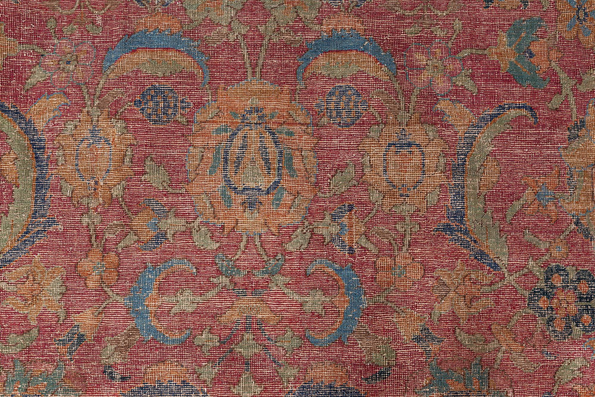 Antique Esfahan Rug Doris Leslie Blau In Good Condition For Sale In New York, NY