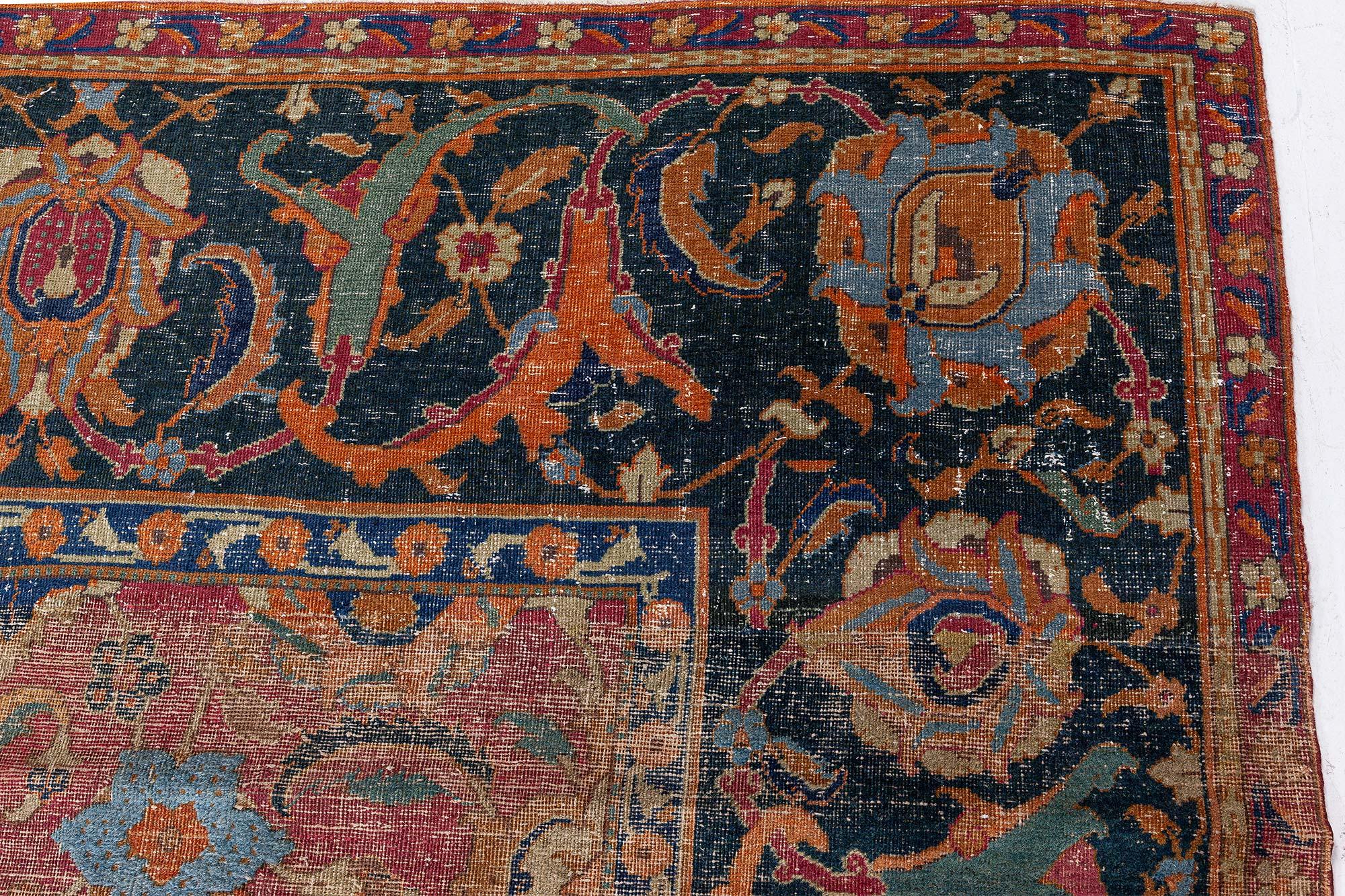 18th Century and Earlier Antique Esfahan Rug Doris Leslie Blau For Sale