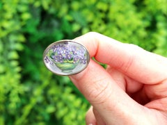 Antique Essex Crystal and 14k Yellow Gold Brooch Circa 1915