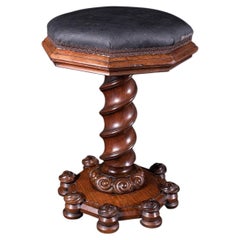 Antique Estate Chapel Organist's Stool, Scottish, Walnut Music Riser, William IV