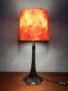 Antique Estate Made Wrought Iron Table Lamp