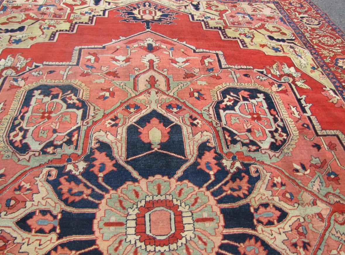 Antique Estate Persian Serapi Rug, c 1890 - RR6299   A  SALE For Sale 13