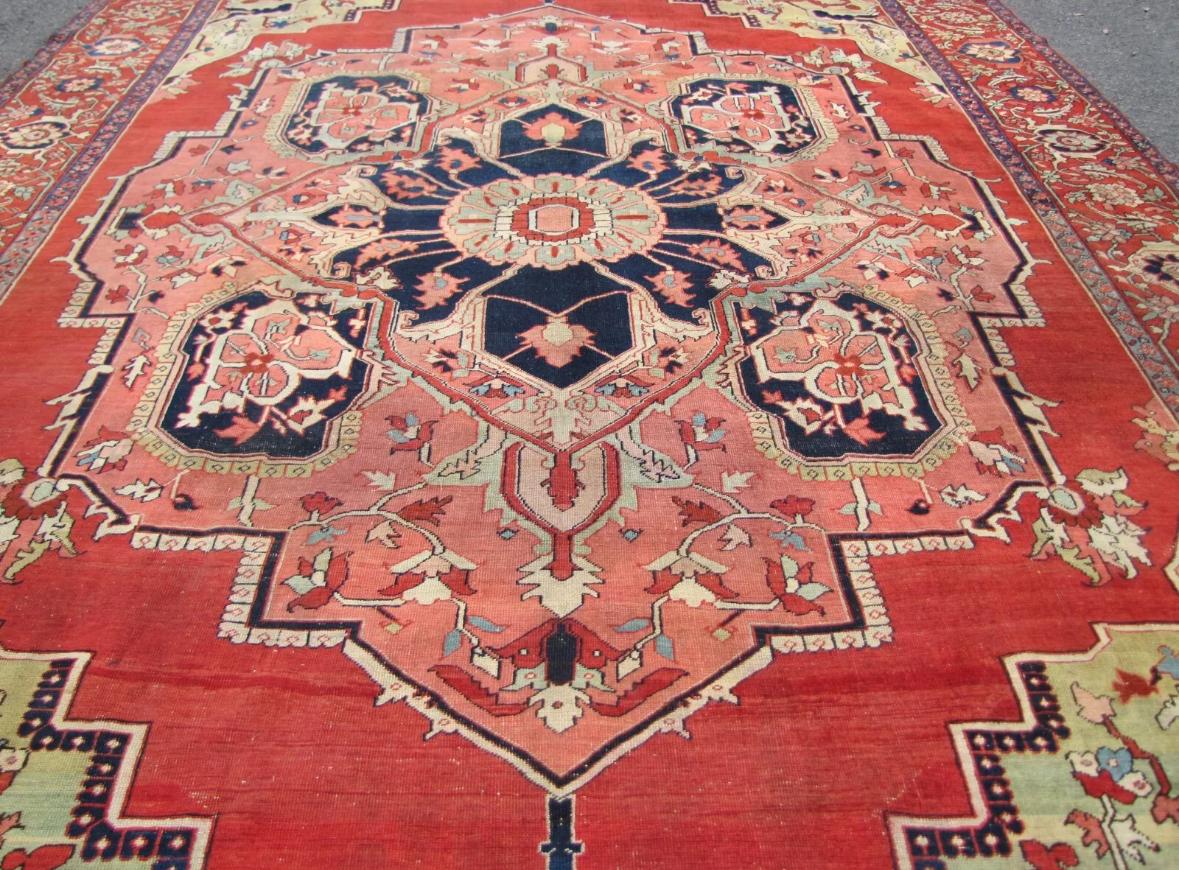 Antique Estate Persian Serapi Rug, c 1890 - RR6299   A  SALE For Sale 14