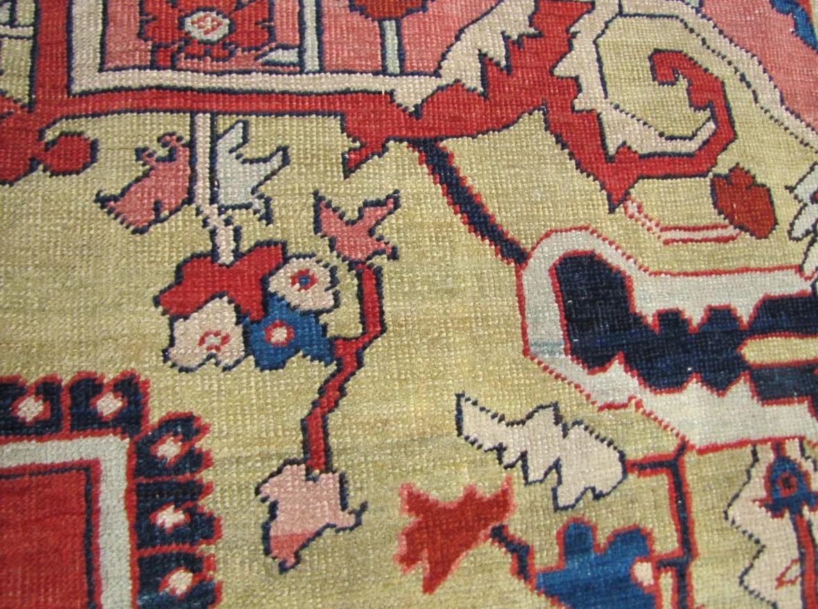 Arts and Crafts Antique Estate Persian Serapi Rug, c 1890 - RR6299   A  SALE For Sale