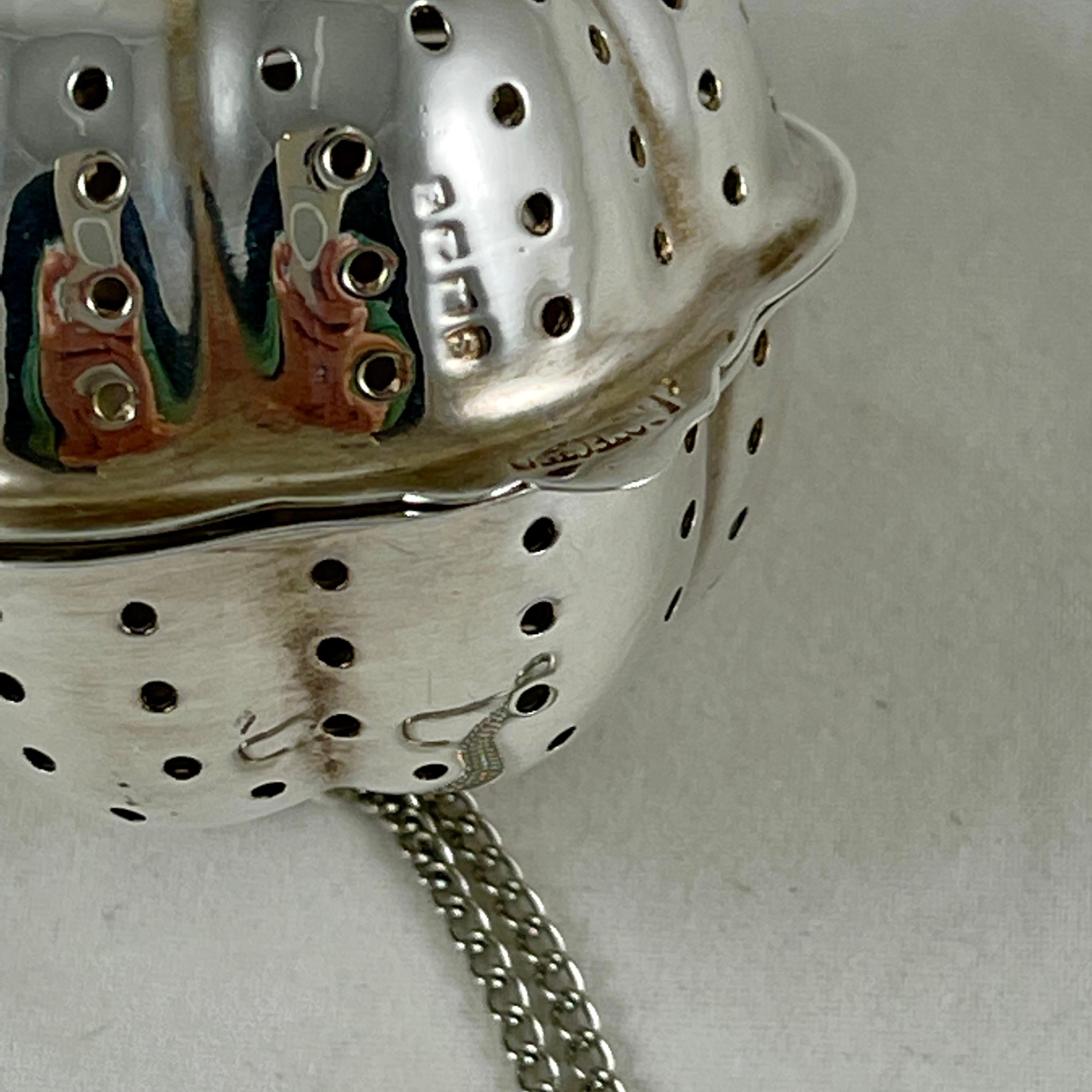 Metalwork Antique Estate Sterling Silver English Tea Ball Dunker Infuser