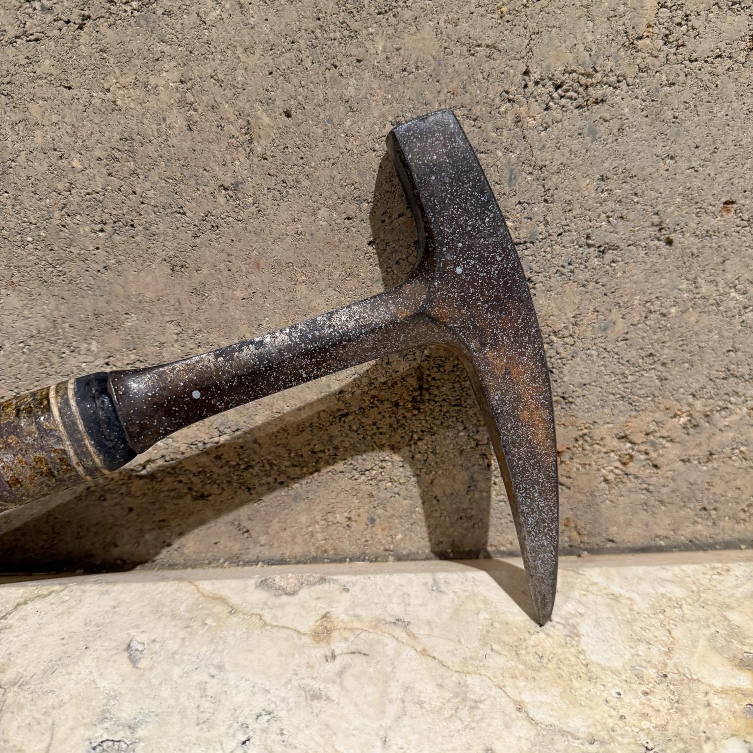 Mid-Century Modern Antique Estwing Geological Rock Hammer Leather Handle For Sale