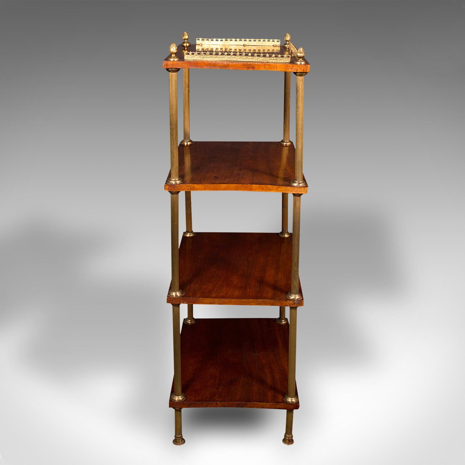 Late Victorian Antique Etagere, French, 4 Tier Whatnot, Empire Style, Stand, Victorian, C.1900
