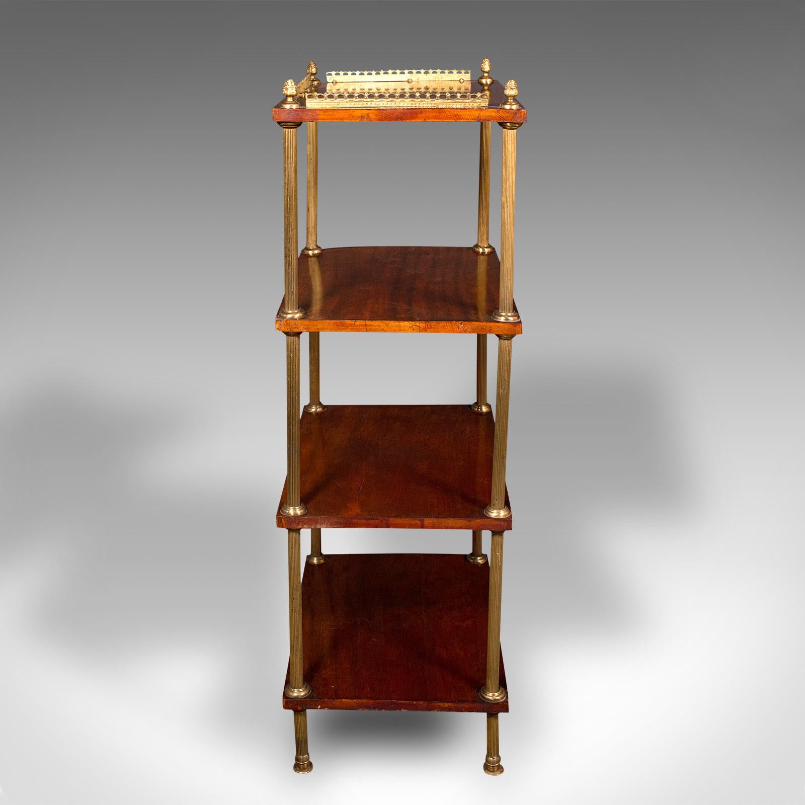 Antique Etagere, French, 4 Tier Whatnot, Empire Style, Stand, Victorian, C.1900 In Good Condition In Hele, Devon, GB