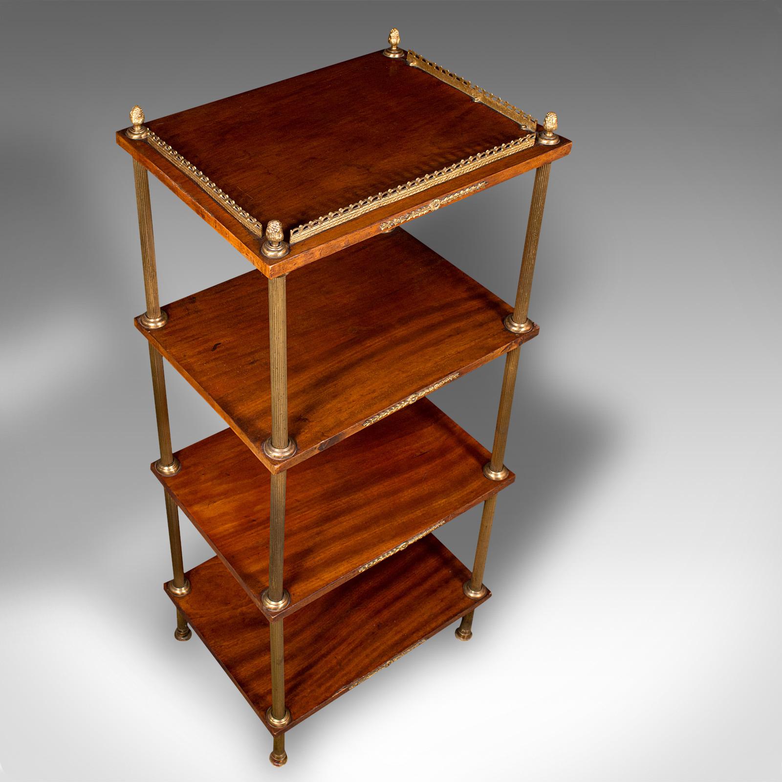 19th Century Antique Etagere, French, 4 Tier Whatnot, Empire Style, Stand, Victorian, C.1900
