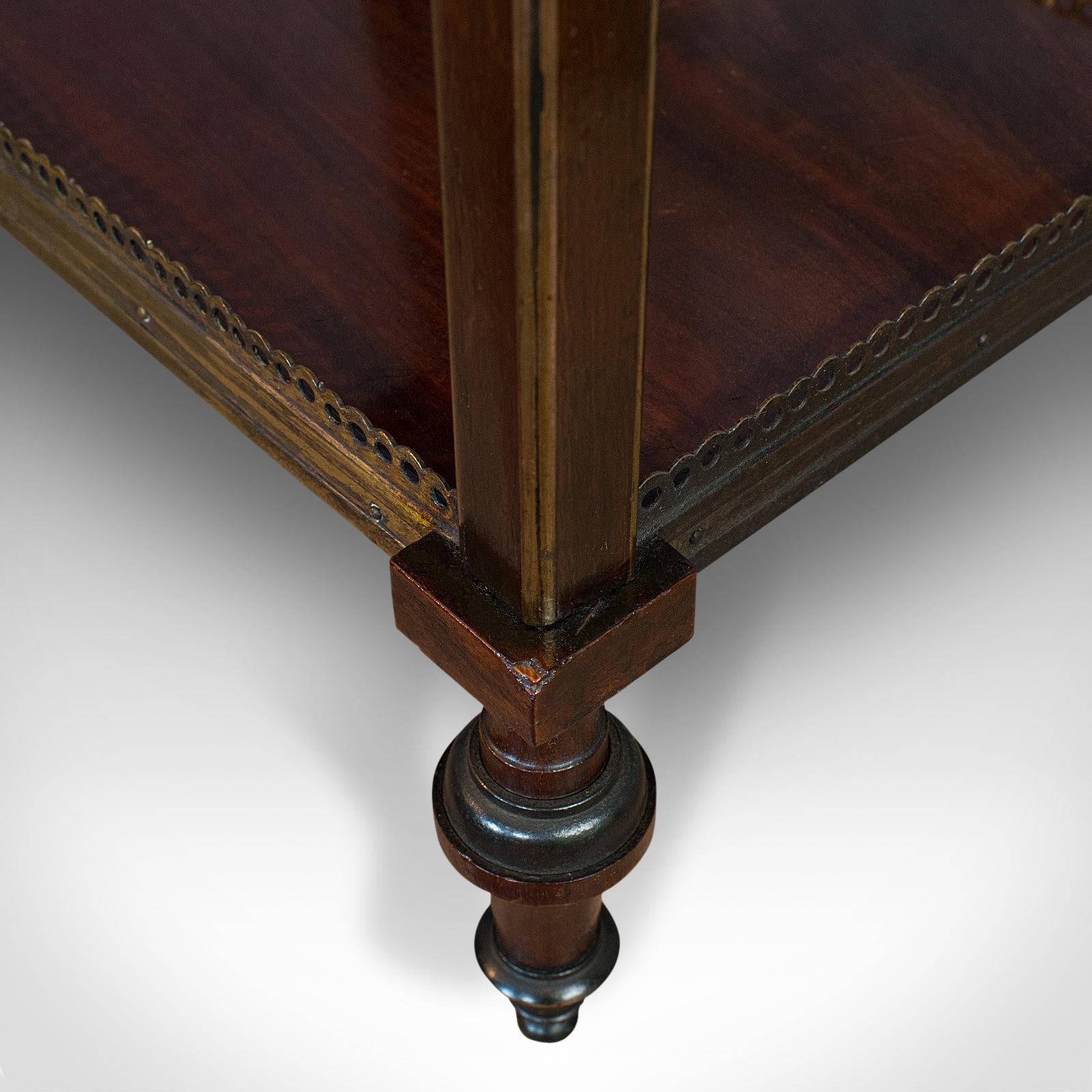 Antique Étagère, Italian, Mahogany, Brass, 3 Tier, Whatnot, Victorian circa 1870 5