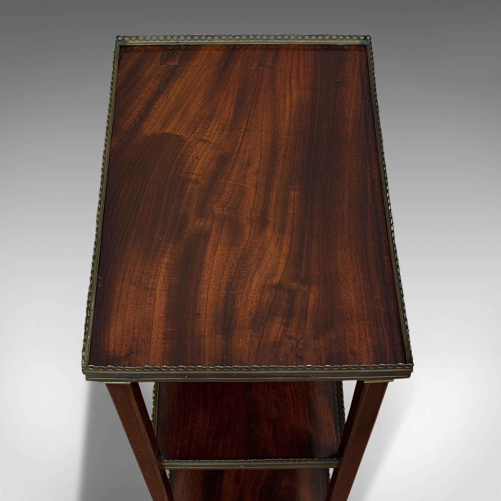 Antique Étagère, Italian, Mahogany, Brass, 3 Tier, Whatnot, Victorian circa 1870 3