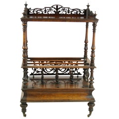 Antike Etagere:: Nussbaum Canterbury:: Schottland 1870:: Antike Möbel:: B1128