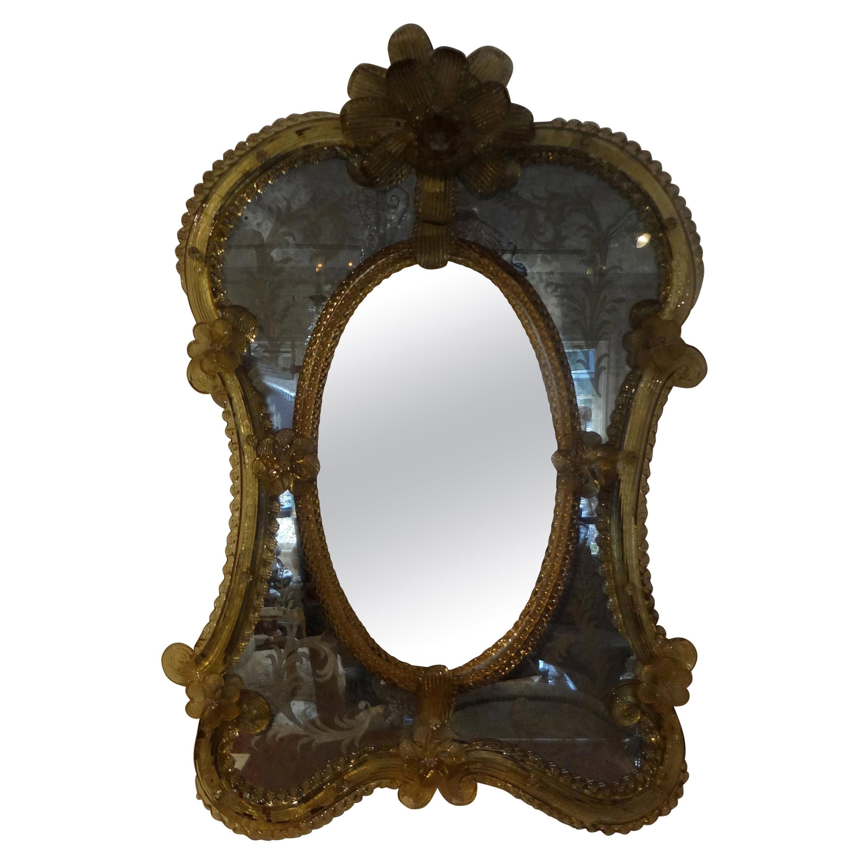 Antique Glass Mirror at 1stDibs