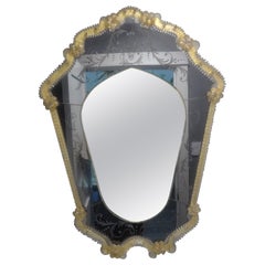 Antique Etched Venetian Mirror