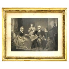 Antique Etching Proof, “Washington And His Family” 19thC