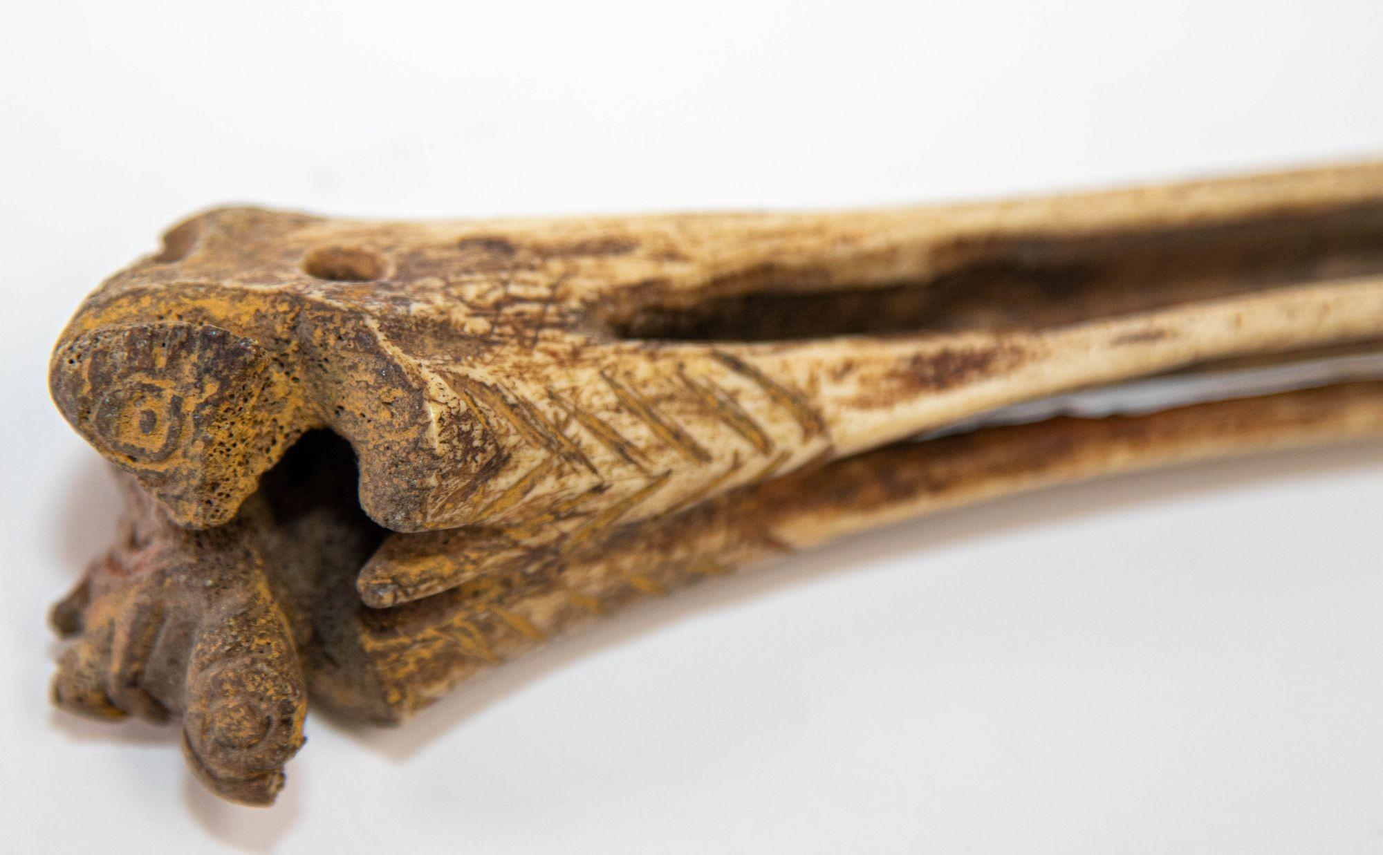 Antique Ethnic Artifact Sepik River Cassowary Bone from Papua New Guinea For Sale 12