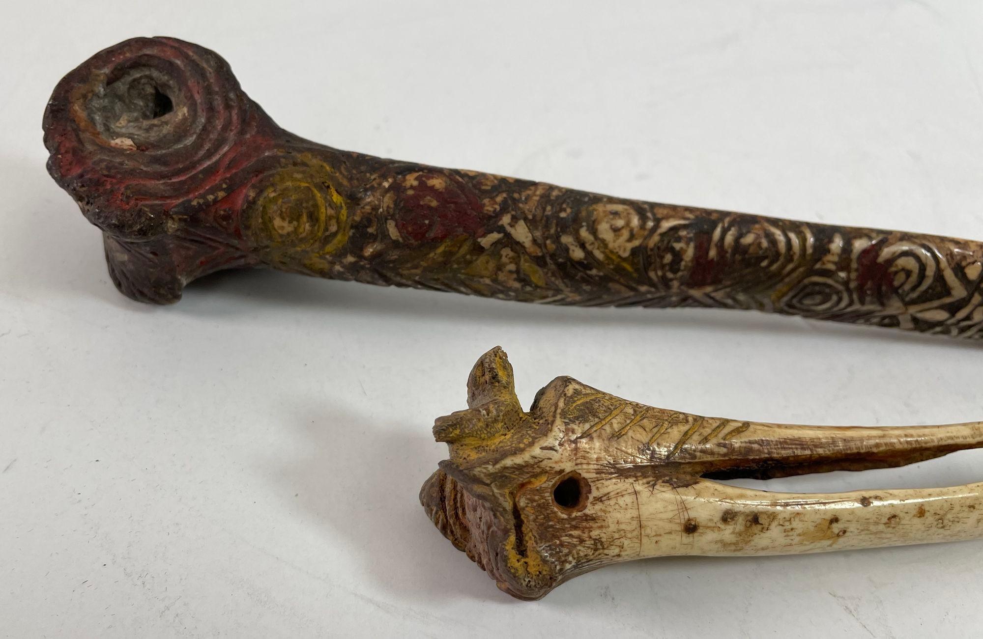 Antique Ethnic Artifact Sepik River Cassowary Bone from Papua New Guinea
For many groups in Papua New Guinea, bone was an important medium for making tools of all types. This artifact is made from leg bone of a cassowary, a large, flightless, and