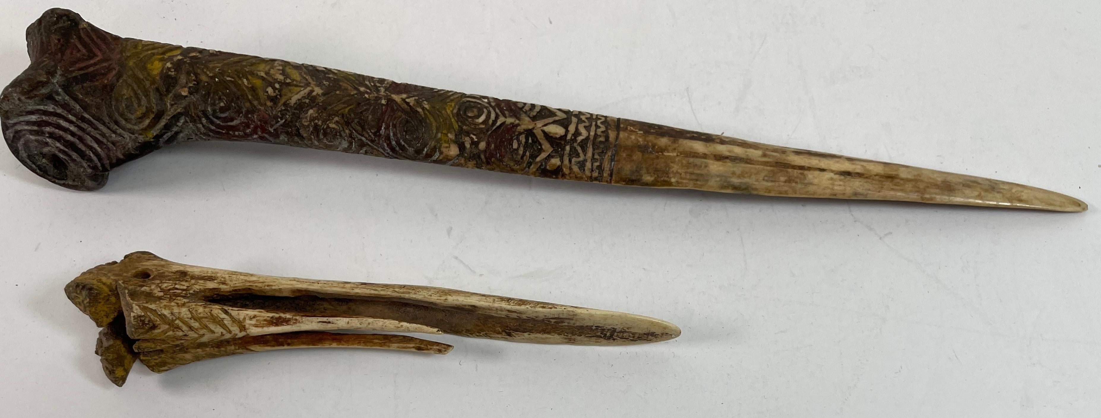 Antique Ethnic Artifact Sepik River Cassowary Bone from Papua New Guinea For Sale 14