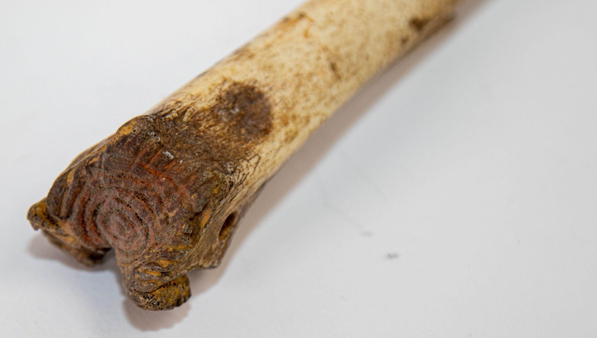 Antique Ethnic Artifact Sepik River Cassowary Bone from Papua New Guinea For Sale 3