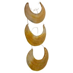 Vintage Ethnic Tribal Kina Crescent Shell Necklaces Papua New Guinea Set of 3